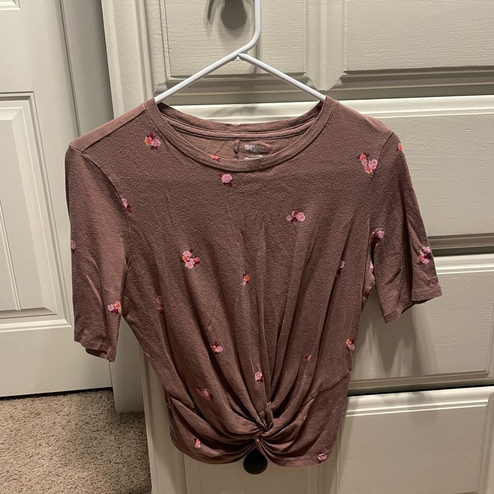 VS Pink semi crop top